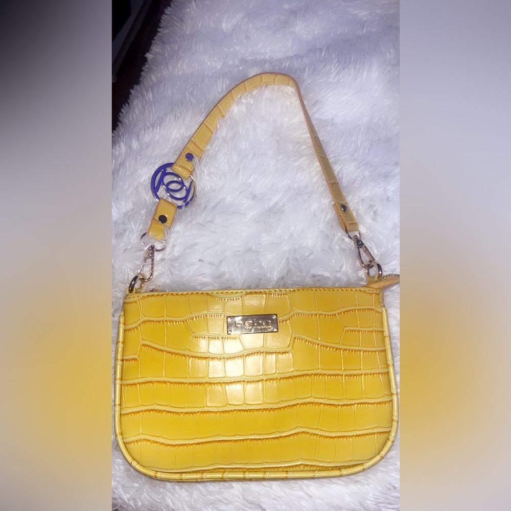 Yellow bebe shoulder bag